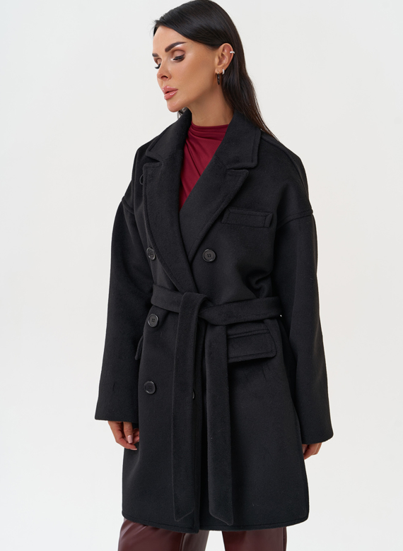 Женское пальто черного цвета