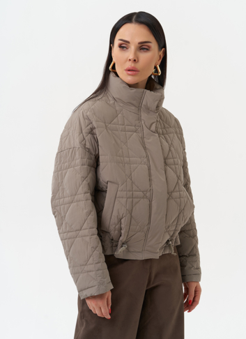 Короткая куртка с воротником стойкой