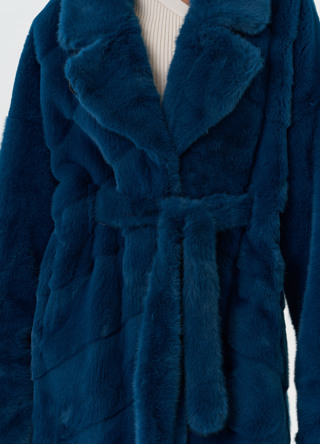 Длинная шуба из эко меха модель № 27718 в рассрочку