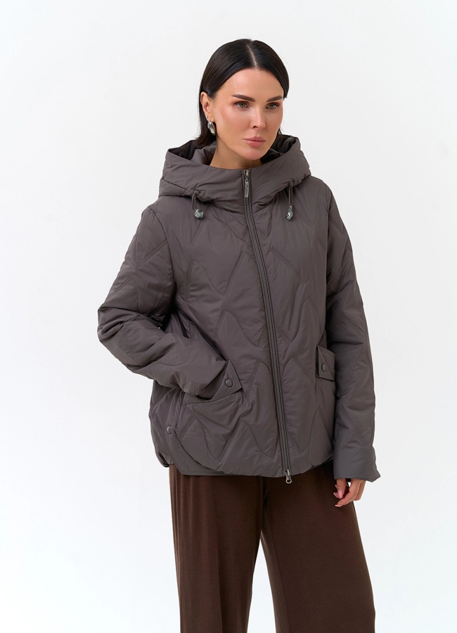 Женская куртка с капюшоном модель № 33797 универмаг малина фото