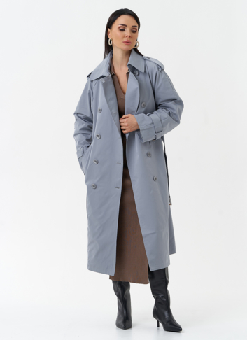Женский плащ с английским воротником