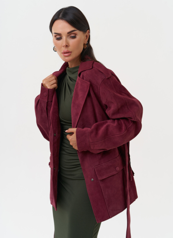 Жакет из натуральной замши с бахромой