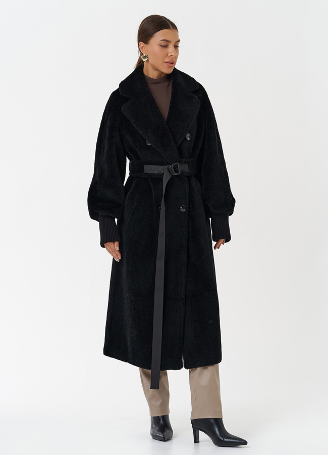 Пальто из шерсти с английским воротником модель № 28636 в рассрочку