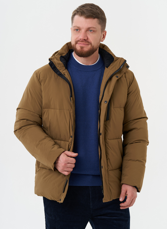 Мужской пуховик с капюшоном
